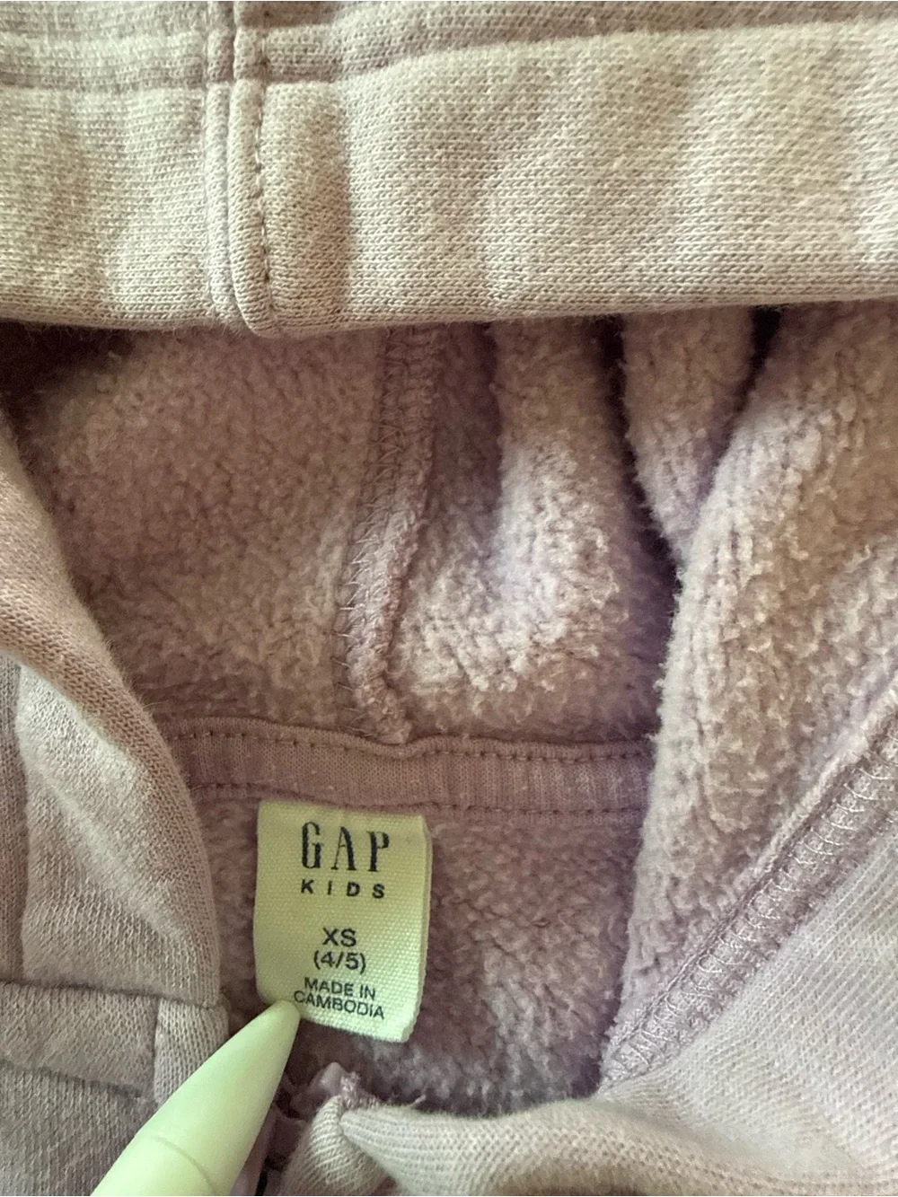 GAP Kids Light Lavender Full-Zip Hooded Sweatshirt